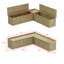 Banc de rangement en coin pour chaussures
