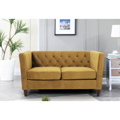 Leeandre 56.7'' Velvet Loveseat
