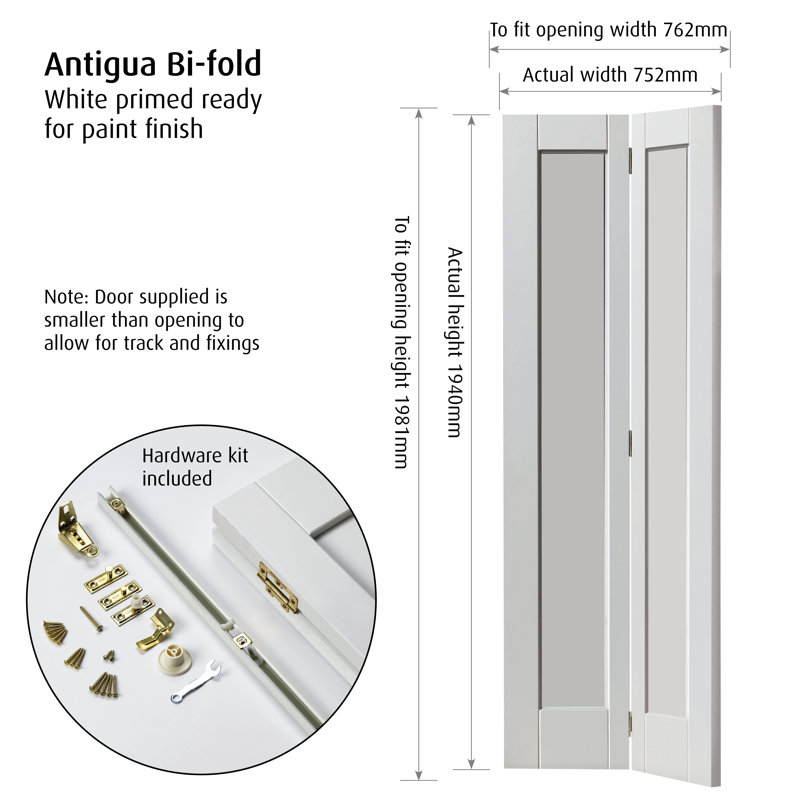 Antigua Bi-Fold Door Primed
