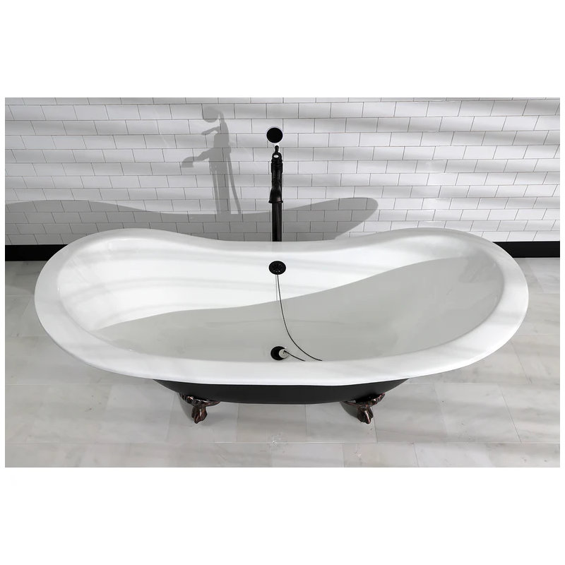 Kingston Brass Vintage Brass Chain and Stopper Tub Waste and Overflow, Polished Chrome