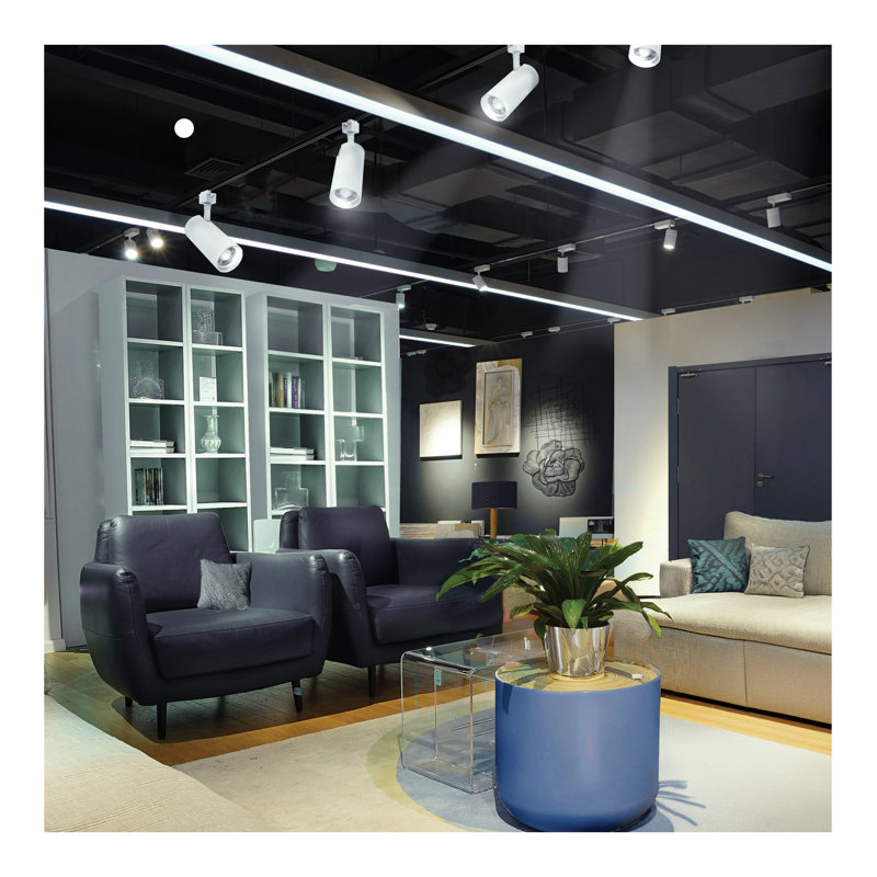 30 Watt LED Track Head J-Style 20 To 50 Degree Adjustable Beam Spread CCT Selectable, Matte White