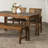 Bictor 4 - Person Acacia Patio Dining Set with Rectangular Table-90563278