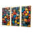 Toile avec cadre flottant or