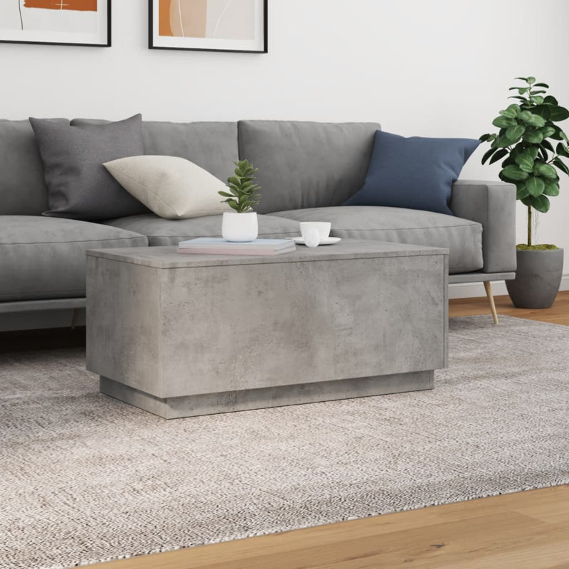 Caolain Block Coffee Table, Concrete Grey