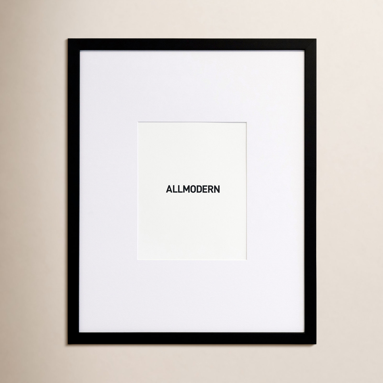 Capullo Wood Matte Picture Frame with Mat, Black, 24" x 36", 20" x 30"