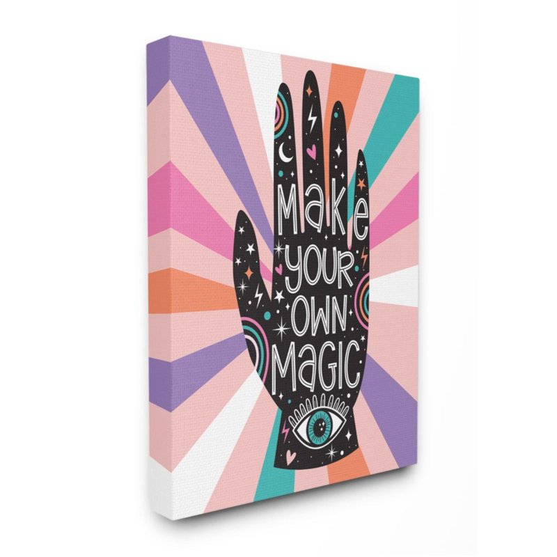 «Make Your Own Magic Expression» par Ilis Avilés - reproduction d'art textuel, Toile tendue, H 40 po x l 30 po