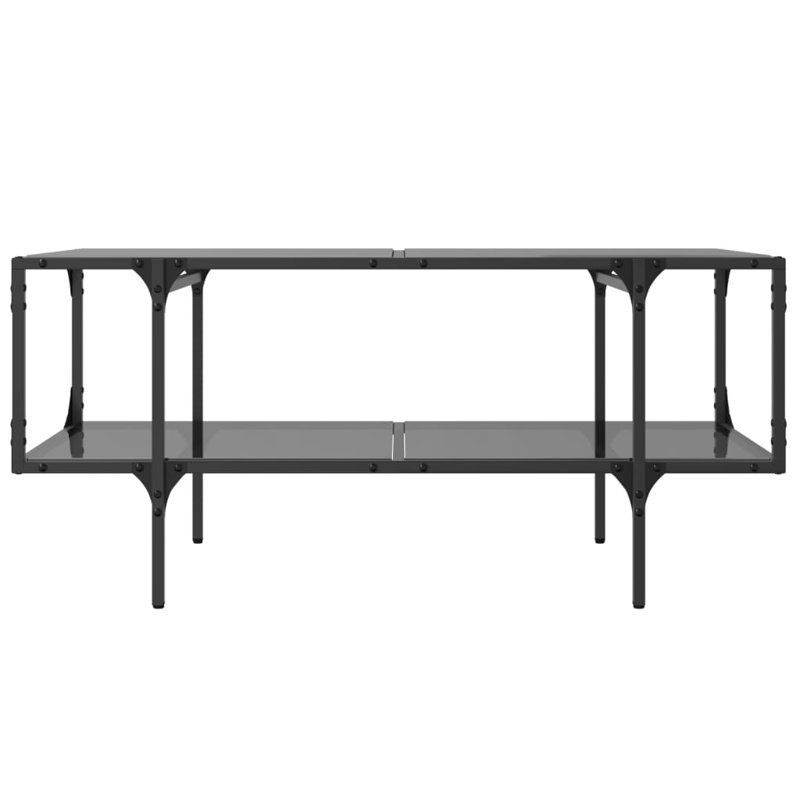 Crytal Coffee Table with Storage, Black