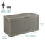 Latitude Run Almasi 120.9cm W 380L Resin Lockable Deck Box in Brown