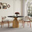 Table de salle à manger moderne en pierre frittée moderne avec chaises de cuisine en cuir PU pour 2/4/6-130175166-130175170-130175172