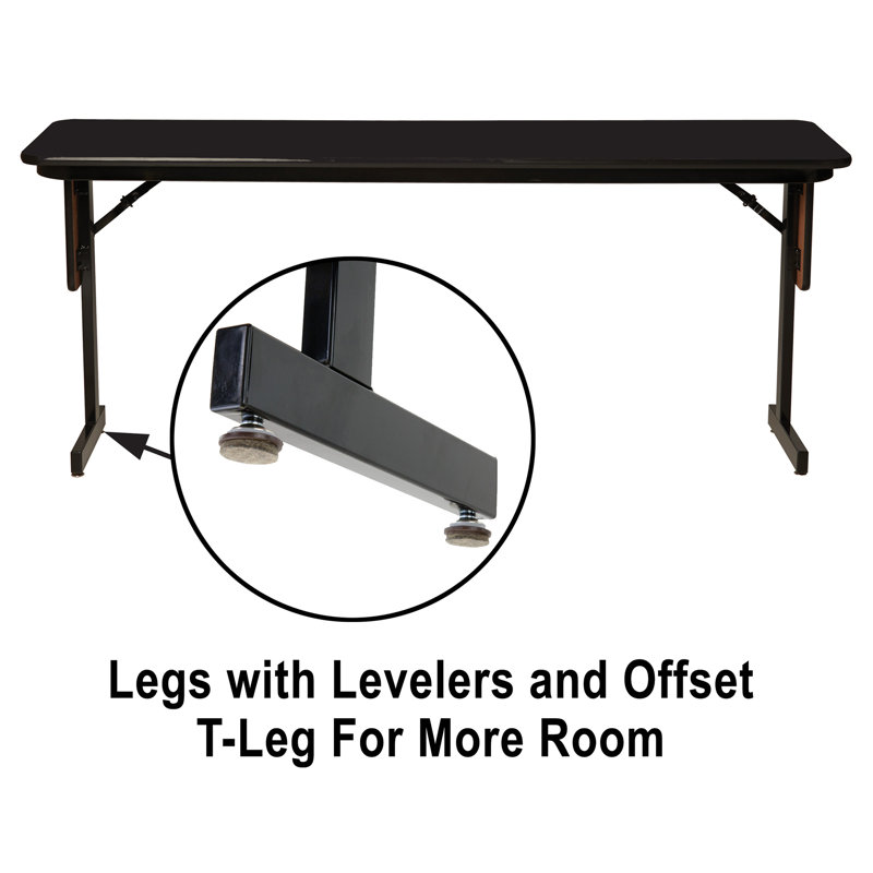 Rectangle Height Adjustable Modular Training Table, Savannah Sand, 30" H x 96" W x 18" D