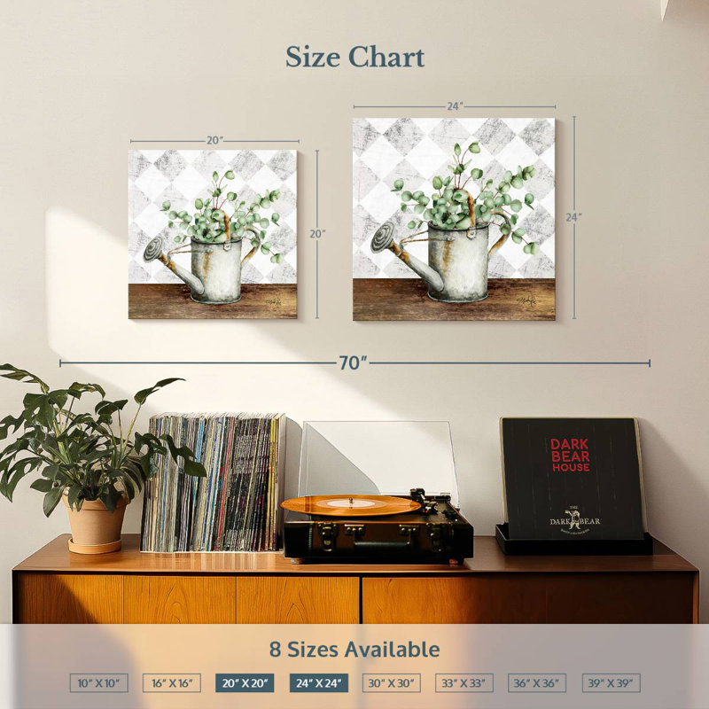 Arrosoir blanc Harnek Eucalyptus, H 24 po x l 24 po