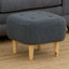 Kamar 41cm Wide Square Solid Colour Footstool Ottoman-170731516