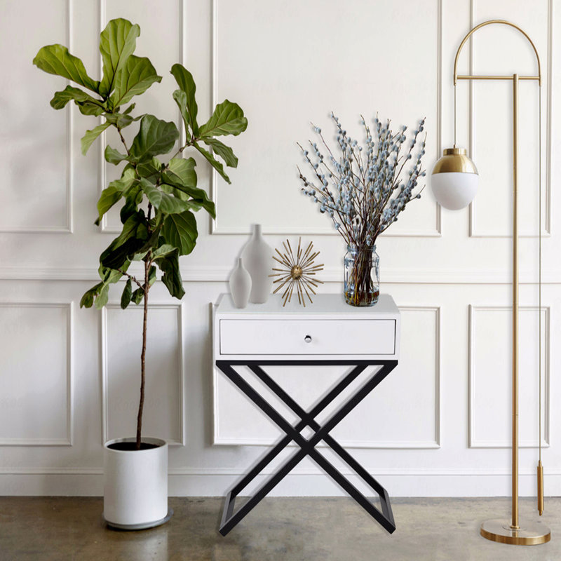 Table de chevet 23 po, Blanc