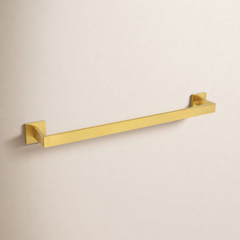 Barre à serviettes murale en acier inoxydable 23,6 po, Or brossé, H 3,13 po x L 23,75 po x P 2,19 po