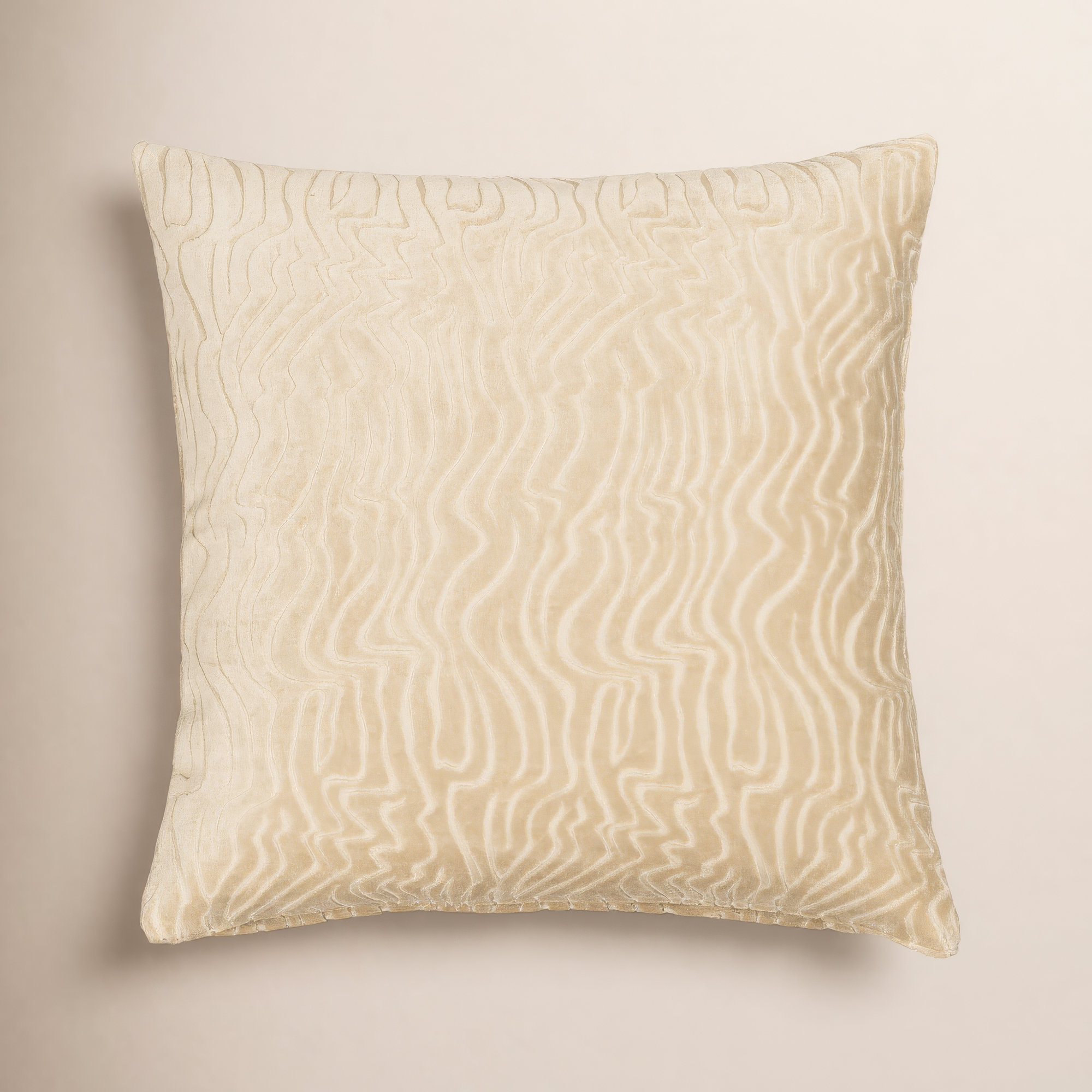 Prudence Cream 20" x 20" Throw Pillow, Feather, Square 20", Brown Abstract