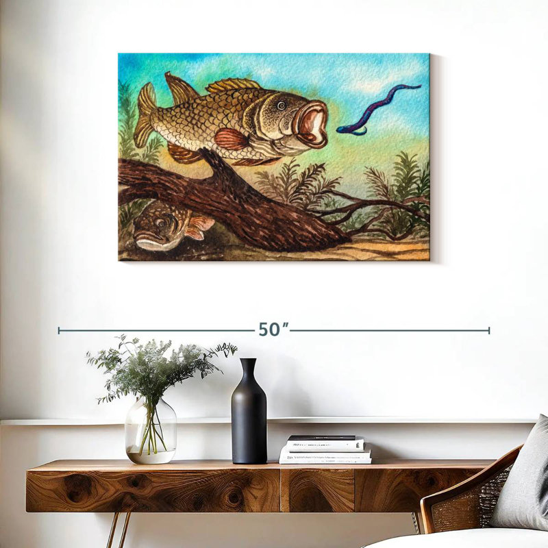 Brampt Largemouth Bass, 24" H x 36" W