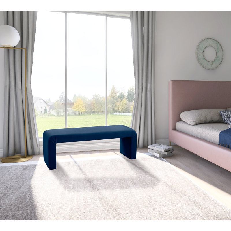 Banc rembourré Edenborn, Velours marine