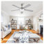 52-Inch Modern Indoor Ceiling Fan with Integrated LED Light, Brushed Nickel Finish, DC Motor, ABS and Plywood Blades