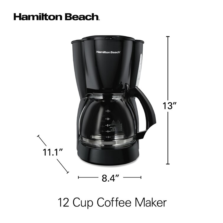 Hamilton Beach® 12 Cup Coffee Maker Glass CarafeBlack & Reviews