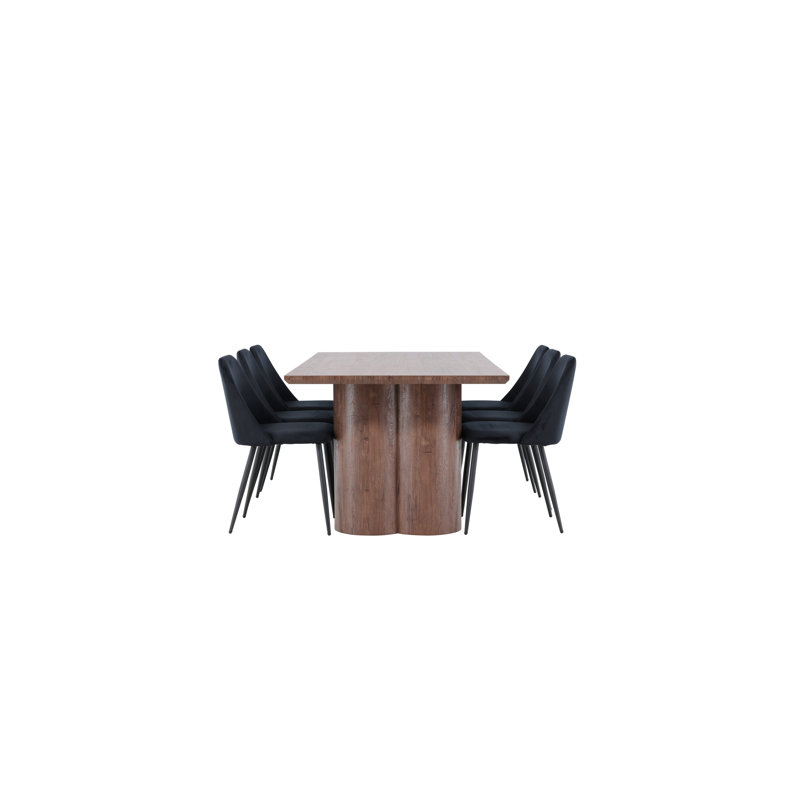 Ronquillo 6 - Person Dining Set, Brown