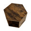 Table d'appoint hexagonale 23,62 po Table de chevet Sumac birmane-1825536346
