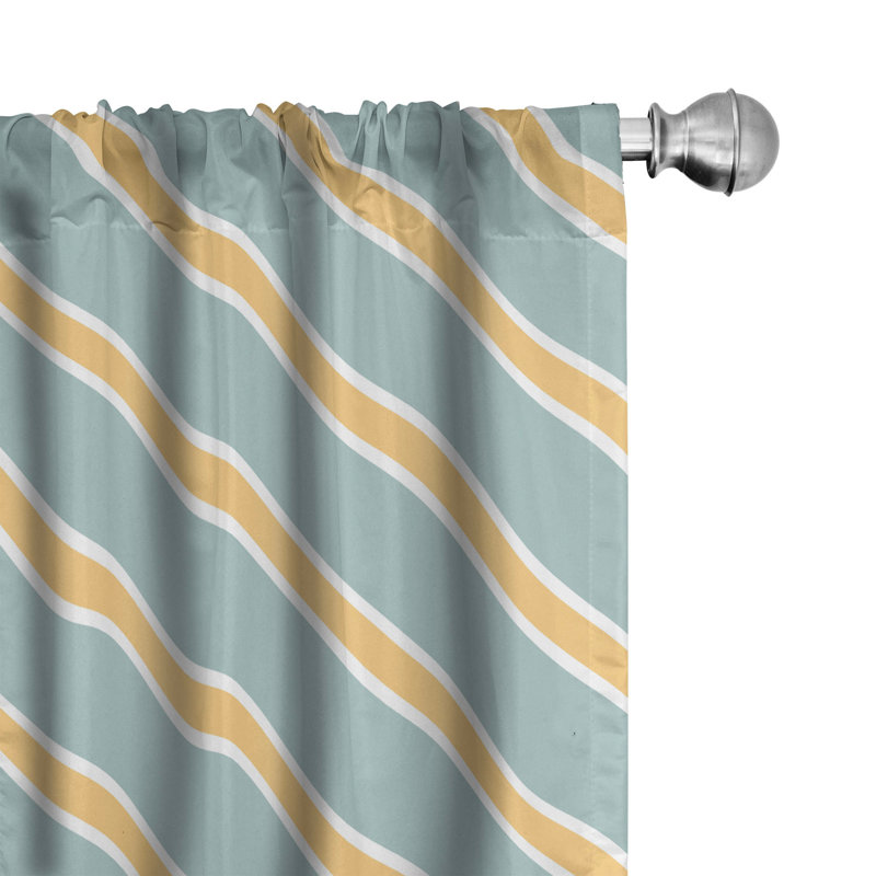 Rideau semi-transparent en microfibre Ambesonne, L 56 po x L 63 po