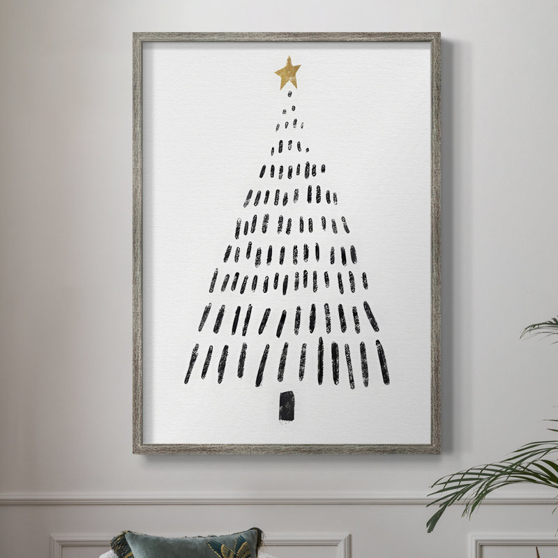Christmas Tree Framed Print - Solid Wood