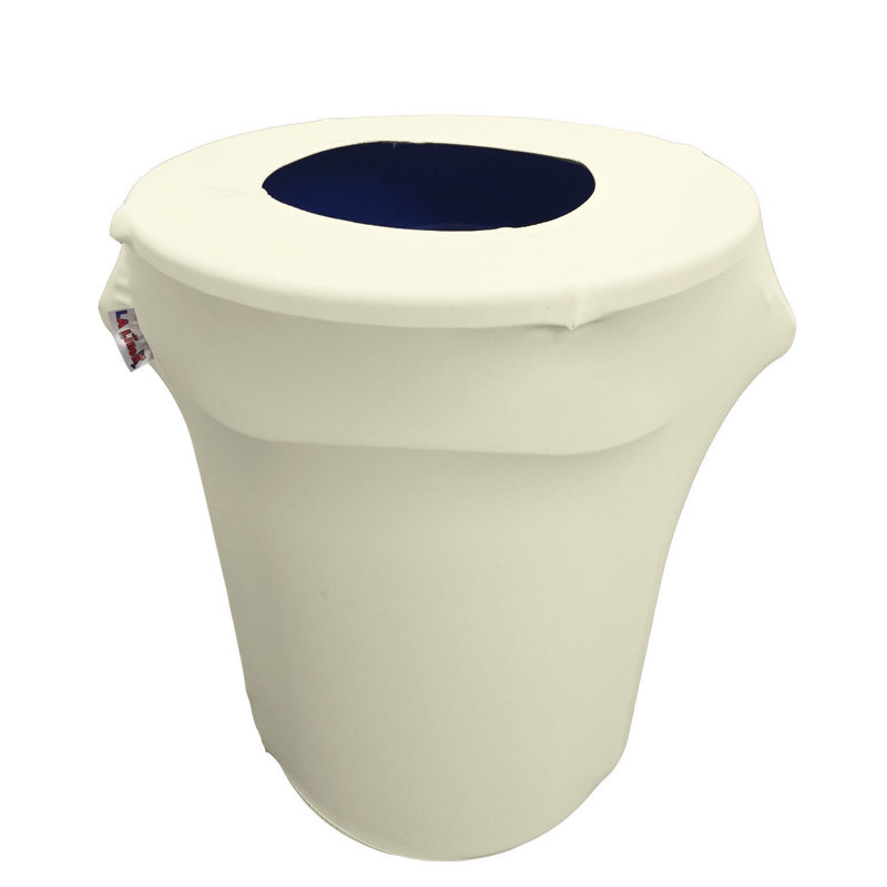 Housse pour poubelle extensible en élasthanne, Ivoire