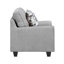 Fauteuil d'appoint contemporain en chenille grise avec coussins réversibles et coussin décoratif-134651248