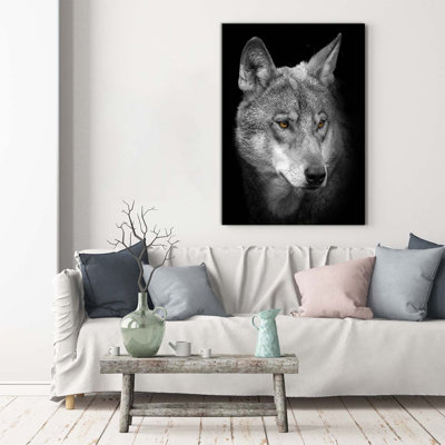 Portrait Of A Wolf - Wrapped Canvas Print