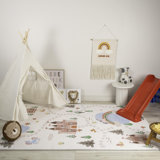 Rectangle Juha Area Rug with Non-Slip Backing