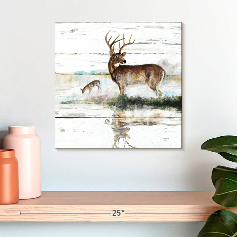 Crowle Rustic Misty Deer, 16" H x 16" W