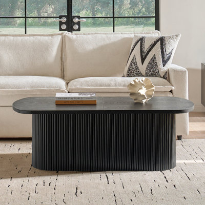 Table basse ovale avec rangement Elias