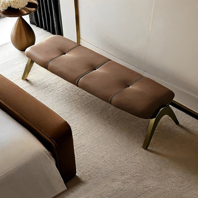 Banc rembourré en similicuir Iacovino