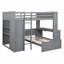 Lit mezzanine avec lit autonome, tablettes, bureau et garde-robe-267205006-267205007