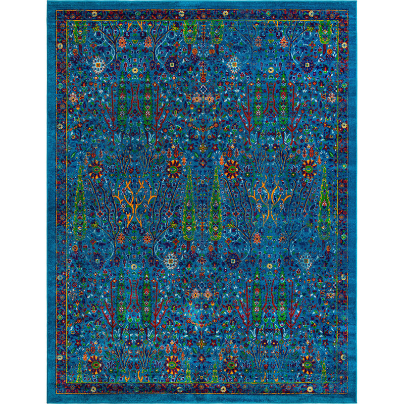 Floral Indoor Rug, Rectangle 7'10" x 10'