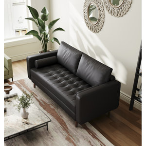 Bridgeview 59" Vegan Leather Square Arm Loveseat