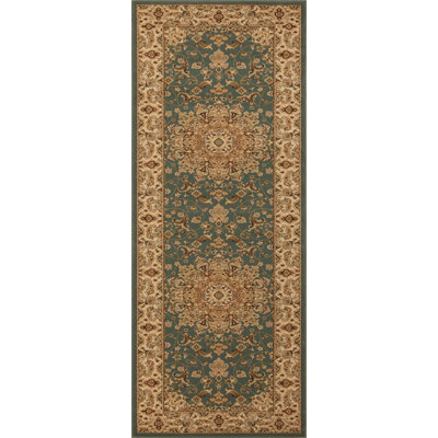 Izmir Collection Beige/Green Transitional Floral/Botanical Area Rug
