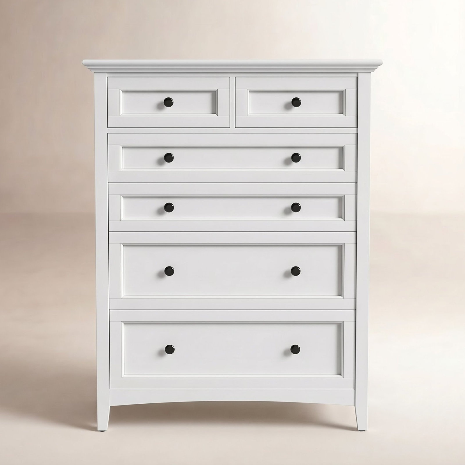 Melusina 6 - Drawer Dresser, White