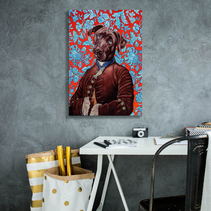  «Labrador» par Jane R. Talton, art mural sur toile, 18 po x 26 po
