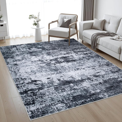 Tapis de salon 5 x 7 po: tapis d'intérieur moderne, doux et lavable