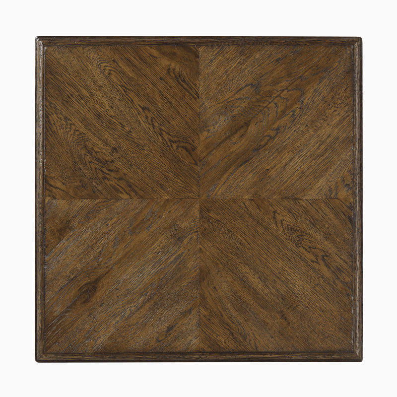Dusk Oak Parquetry Patterned Square Side Table