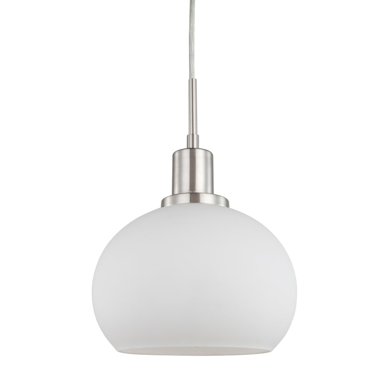 Glassman 1 - Light Single Pendant, Satin Nickel, Clear Seedy