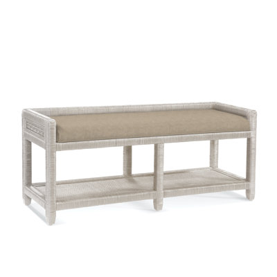 Glinda Wicker Shelves Storage Bench by Birch Lane