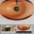 MonBlari 24" X 14" Oval Resin Bathroom Vessel Sink Amber Orange