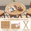  Table d'appoint d'extérieur avec plateau à lattes et table basse en X-714927526
