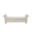 Banc de rangement en velours doux avec boutons en cristal et 1 coussin, pour chambre et salon-1406982890