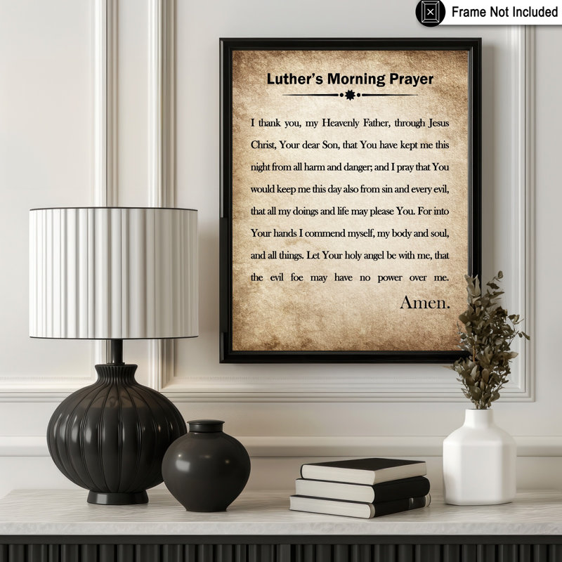 Luther's Morning Prayer, Unframed, Poster, 12"H x 16"W