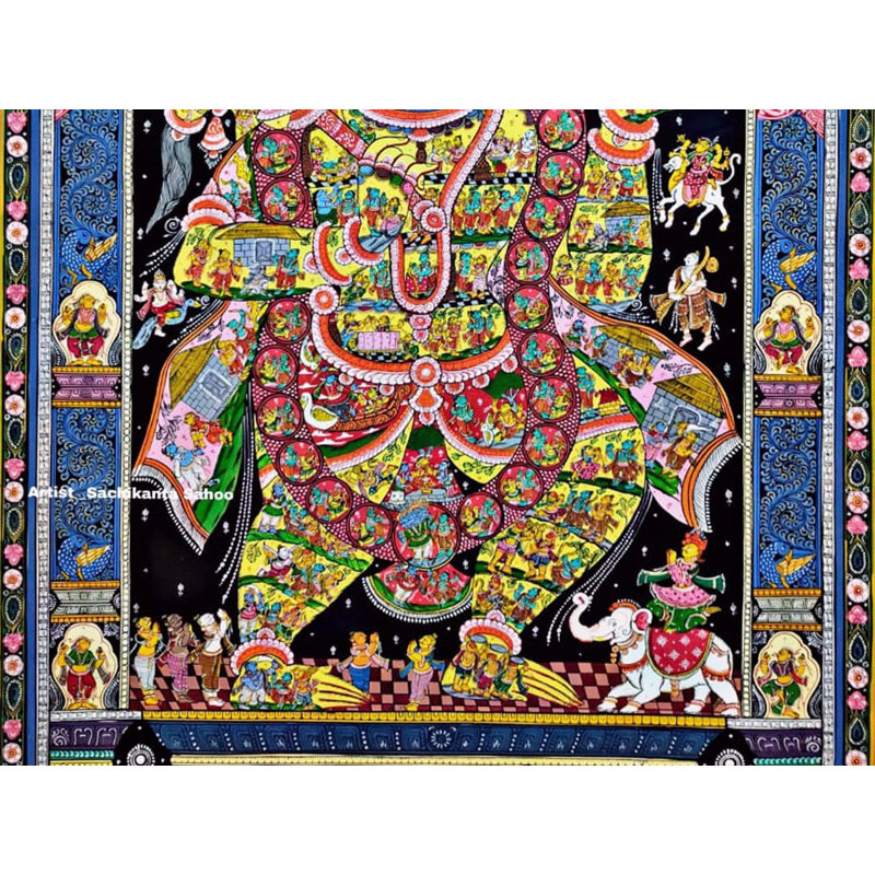 Ramayan Storey Inside Body Of Hanuman | Natural Colours On Canvas | By Sachikant