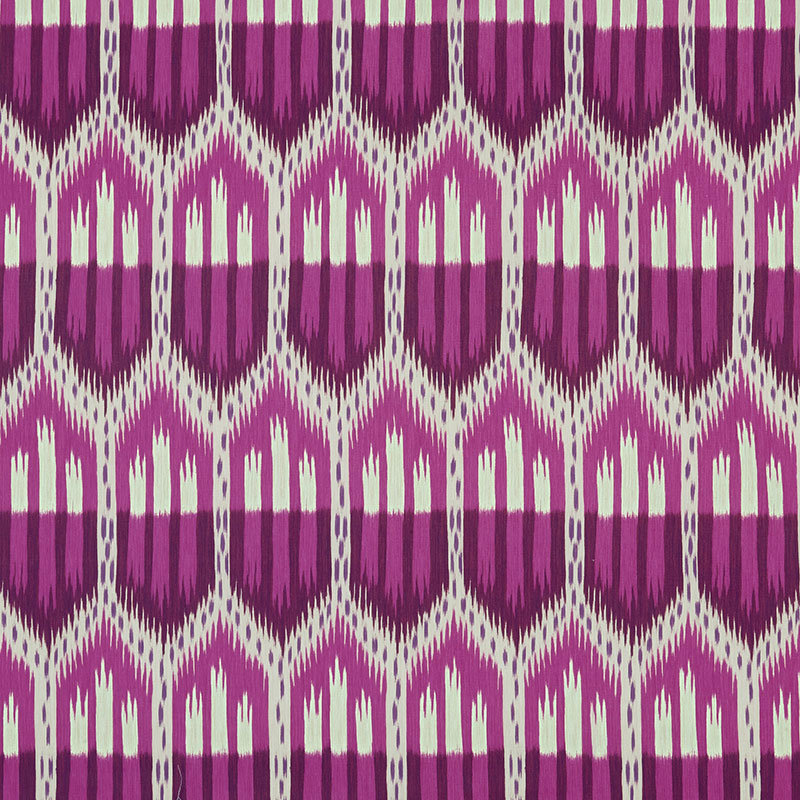 Bukhara Ikat Fabric, Fuchsia